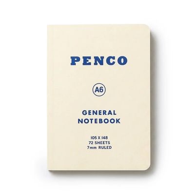 Penco Soft PP Notebook - White - A6 - Ruled