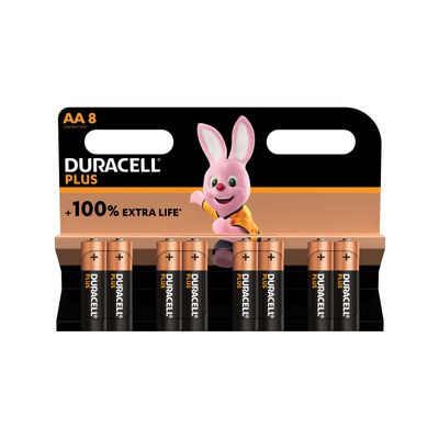 Duracell Plus AA Batteries - 8 Pack