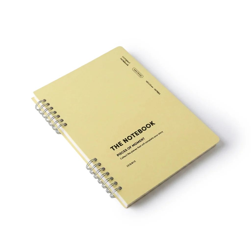 Iconic Compact Notebook - Lemon Yellow - A5 - Grid