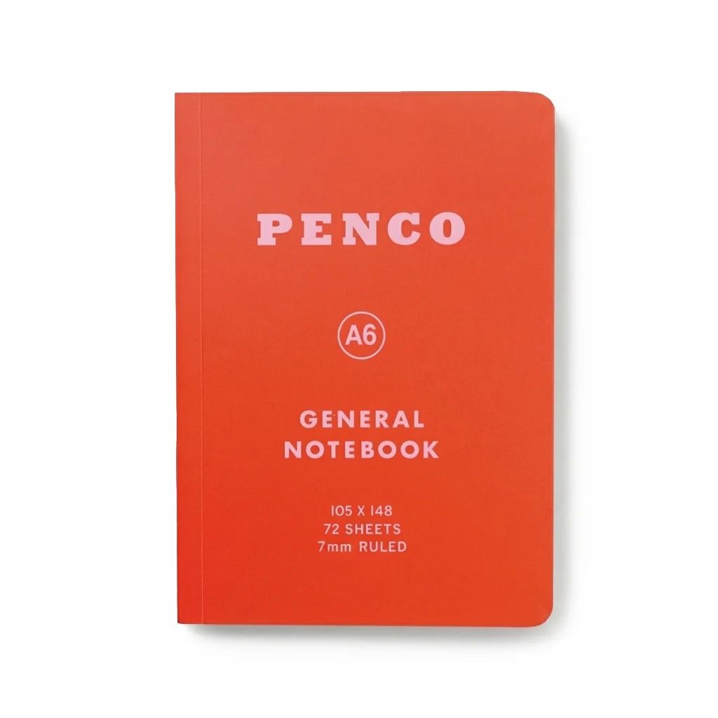 Penco Soft PP Notebook - Red - A6 - Ruled