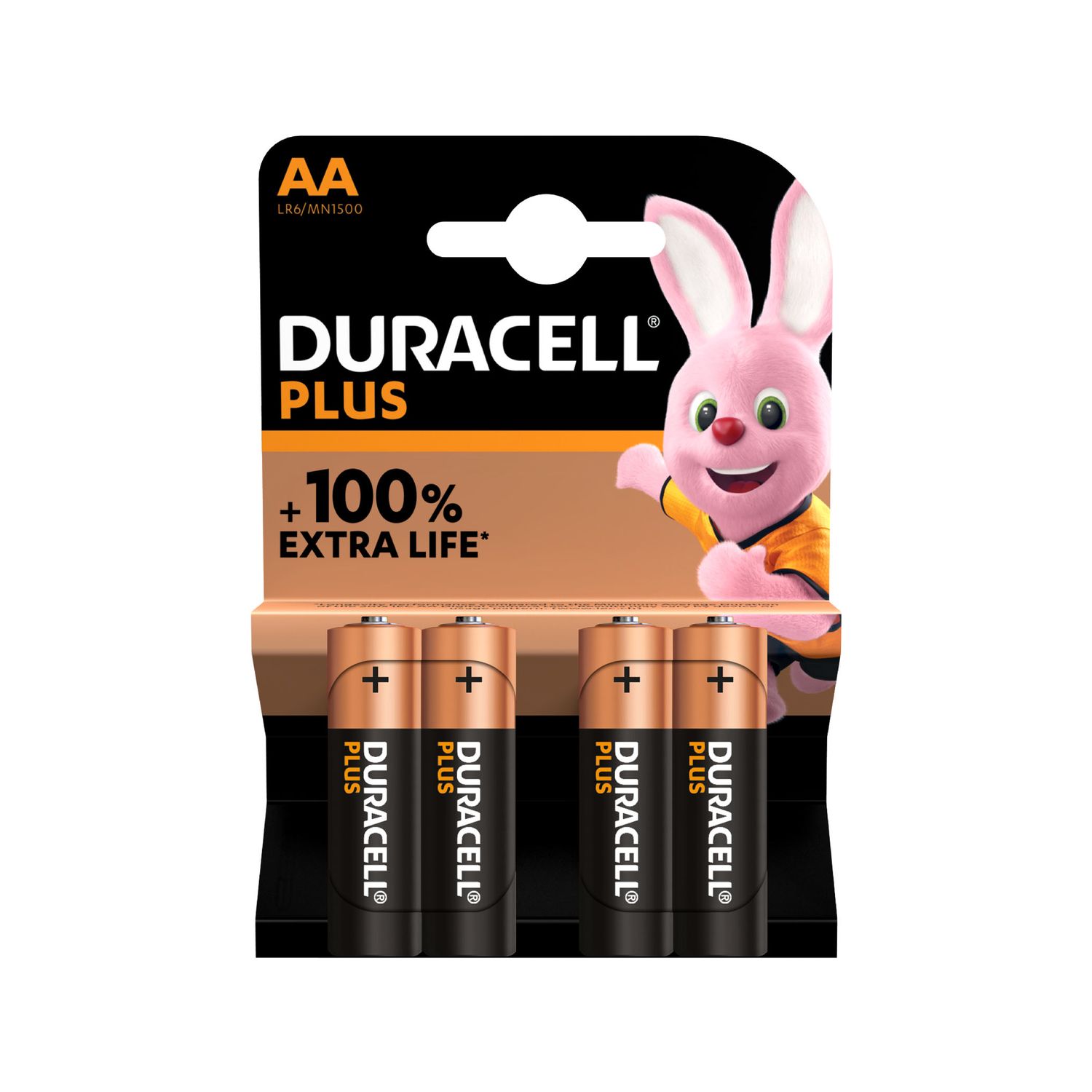 Duracell Plus AA Batteries - 4 Pack