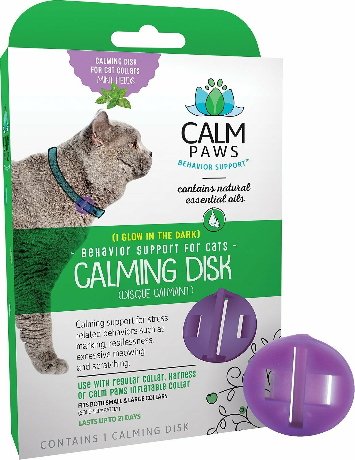 Calm Paws успокаивающий диск на ошейник, для кошек