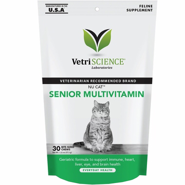 Vetri-Science Nu-Cat Senior Multivitamin витамины в лакомстве 30 шт