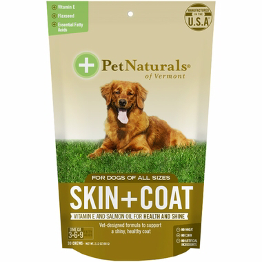 Pet Naturals Skin & Coat Chews for Dog для шерсти и кожи 30 шт