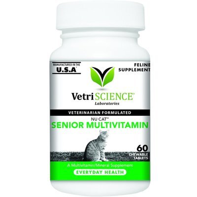 Vetri-Science Nu-Cat Senior Multivitamin, жевательные таблетки, уп. 60 шт