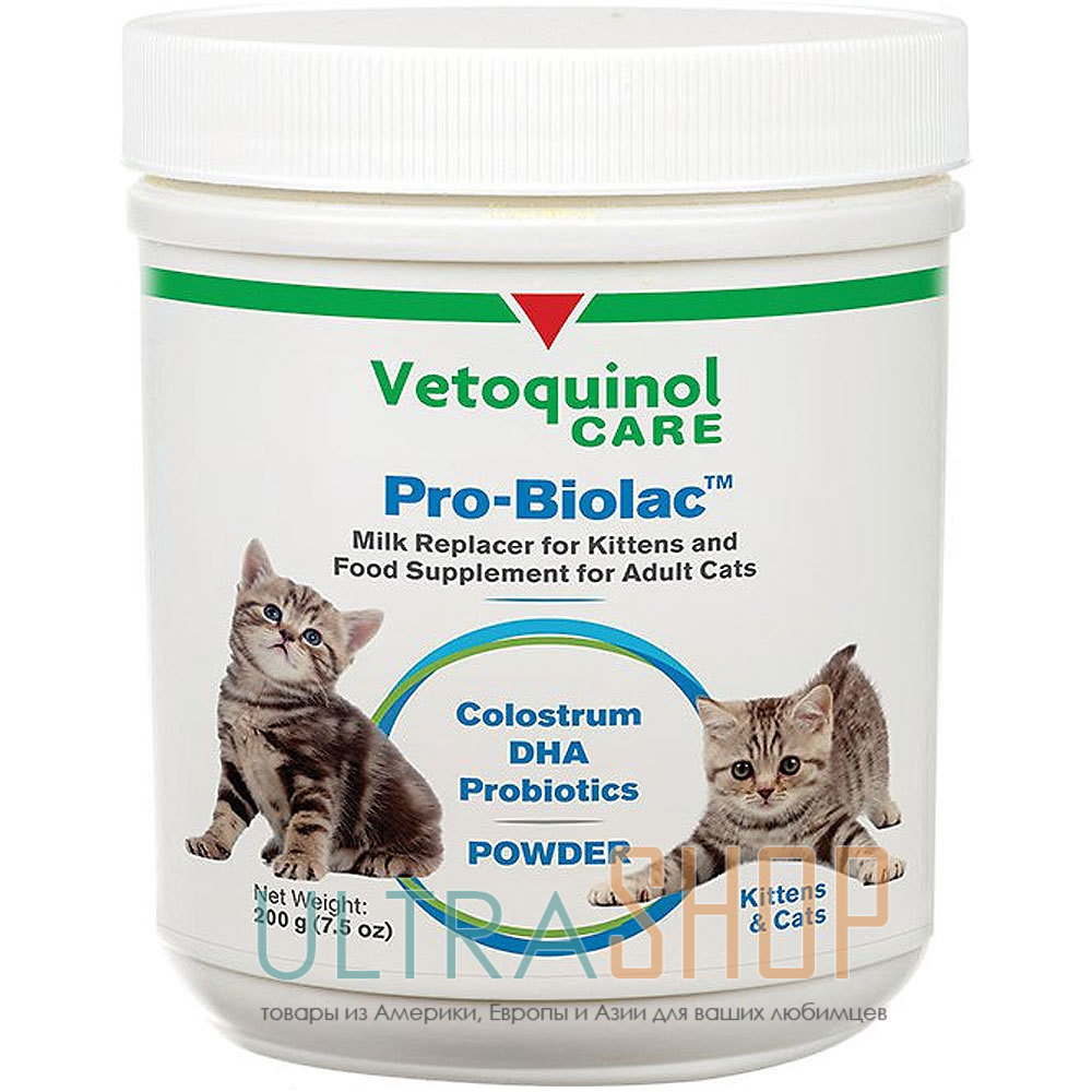 Pro-Biolac заменитель молока для котят, уп. 200 г