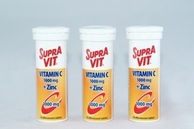 SupraVIT Vitamin C + Zinc Effervescent Tablets (10 tablets)
(04/2024)