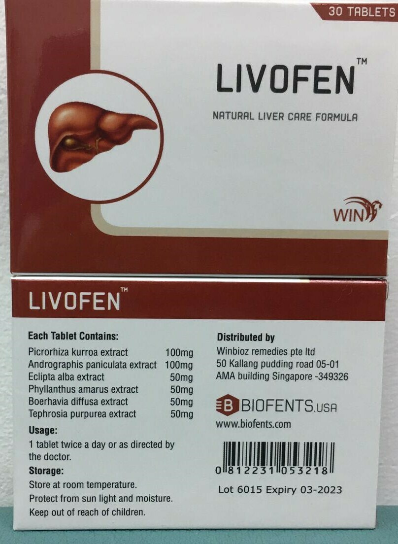 LIVOFEN (30 tablets) expiry mar 2023