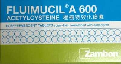 Fluimucil 600mg Effervescent Tablets (10 Tabs)