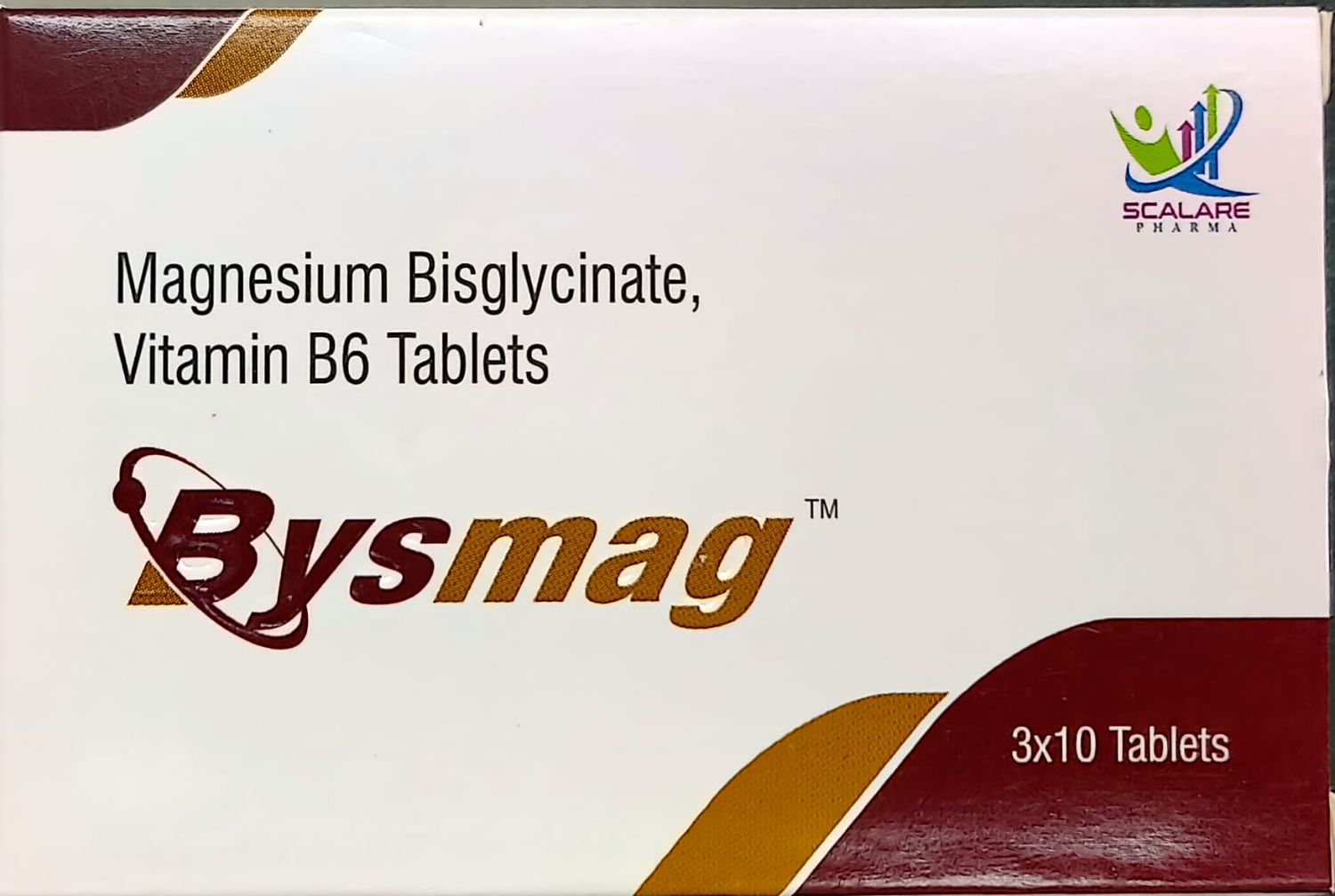 Bysmag (Magnesium Bisglycinate + Vit B6) 30 Tabs