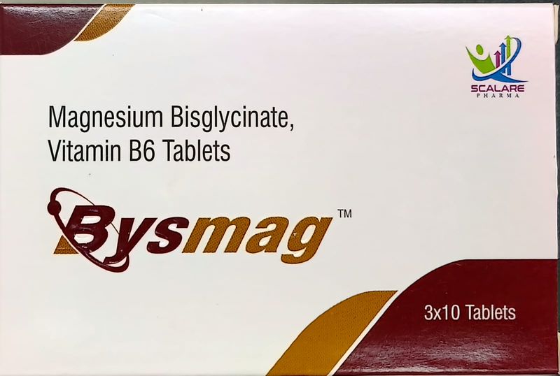 Bysmag (Magnesium Bisglycinate + Vit B6) 30 Tabs