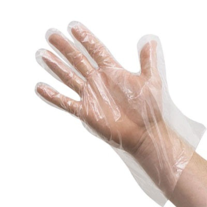 HDPE Transparent Plastic Disposable Gloves (100 pc) (Free-size)