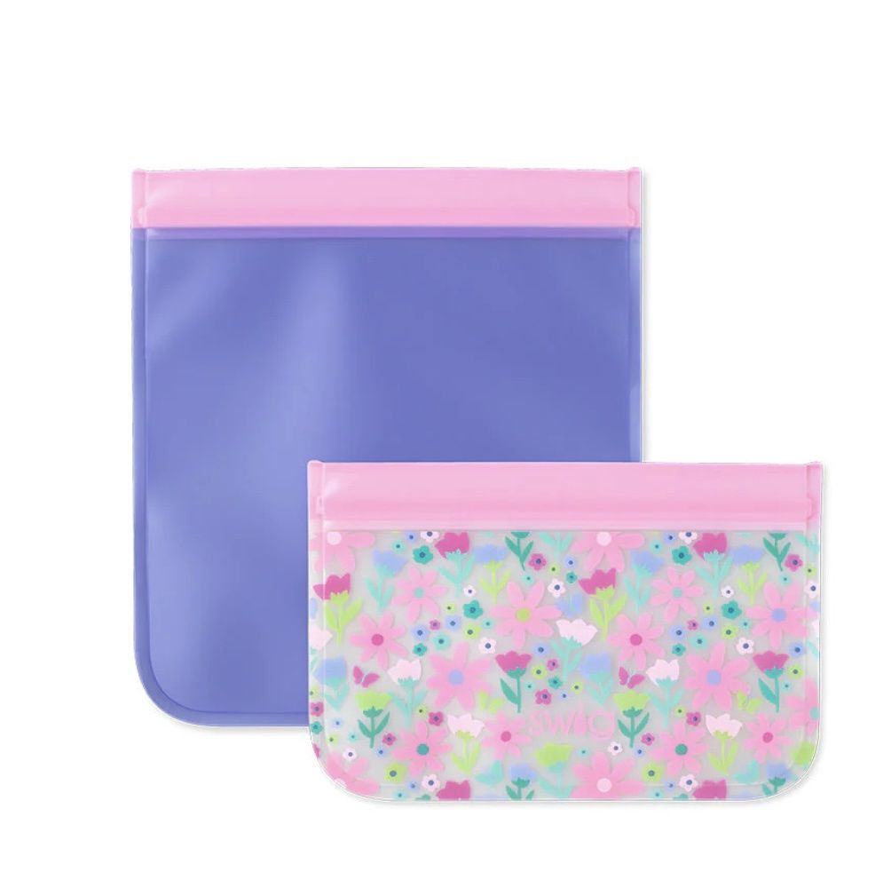 Reusable Storage Baggies, Saying: Flower Power