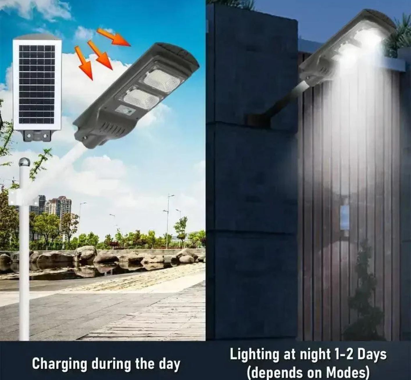 Luminaria con Panel Solar Integrado 60w