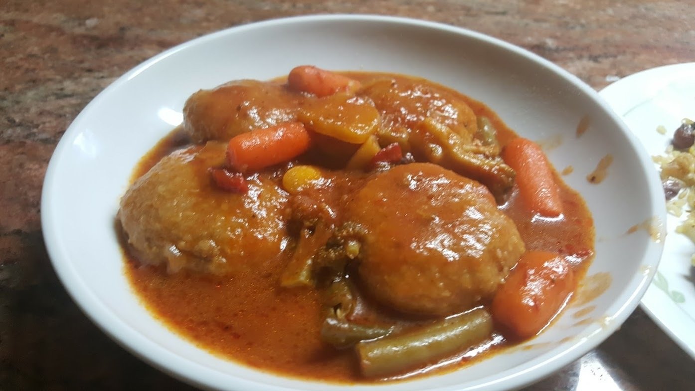 Secret Recipe #2 Iraqi kubba Burghul (cracked wheat) Dumplings with vegetables &amp; tomato Sauce