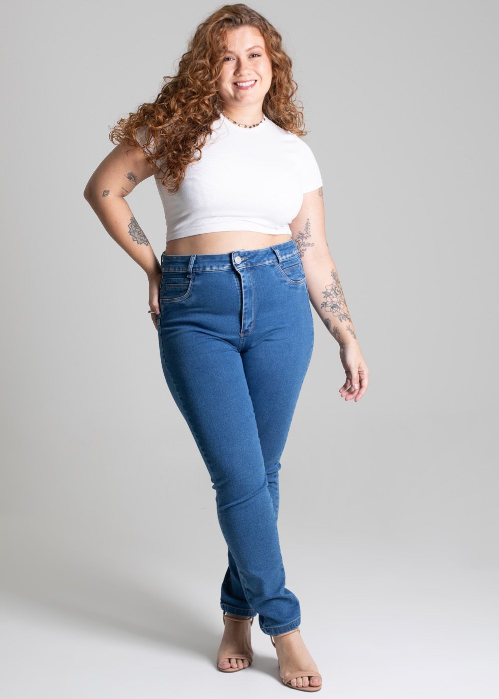 Sawary Plus Size Women&#39;s Jeans - Comfortable and Stylish, in Cobalt Blue