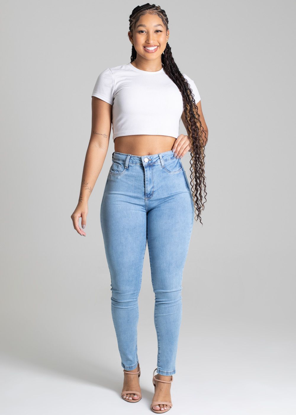 Sawary Super Shaper High-Waisted Jeans - Cobalt Blue