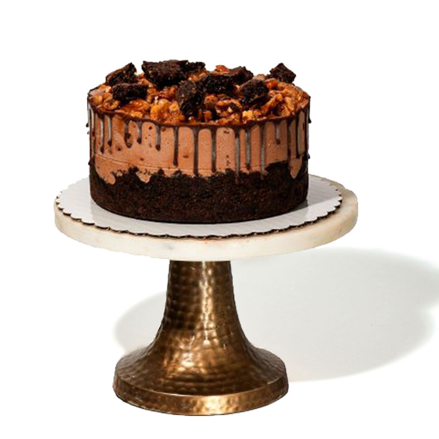 Walnut Brownie Ice Cream Cake