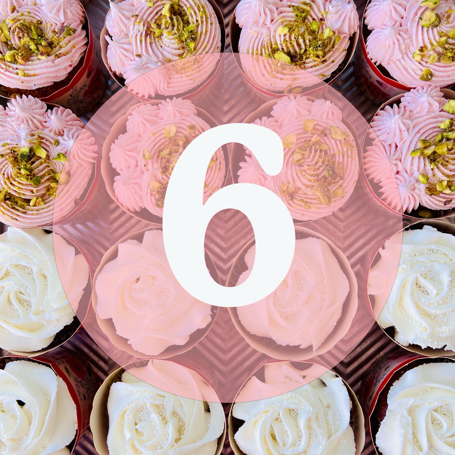 6 Buttercream Cupcakes