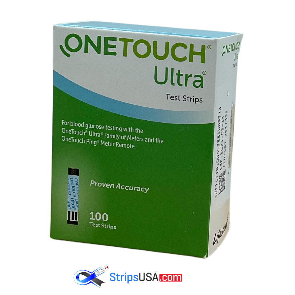 OneTouch Ultra Blue Blood Glucose Test Strips, 100 Count