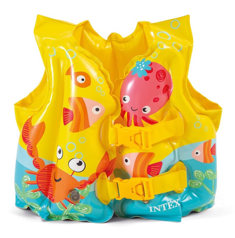 INTEX INFLATABLE - VEST - TROPICAL SWIM BUDDIES - 16" x 12"