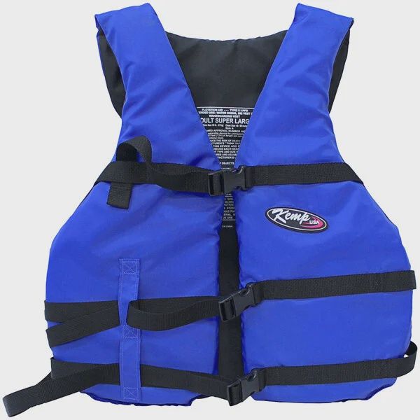 KEMP USA - ADULT LIFE VEST - BLUE &amp; BLACK - 18"