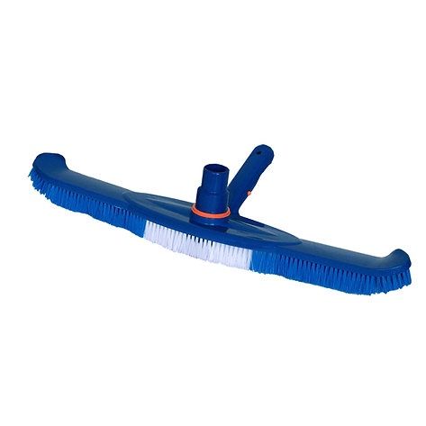 POOLINE BRUSH - 18" W/ VACUUM OUTLET - CURVED