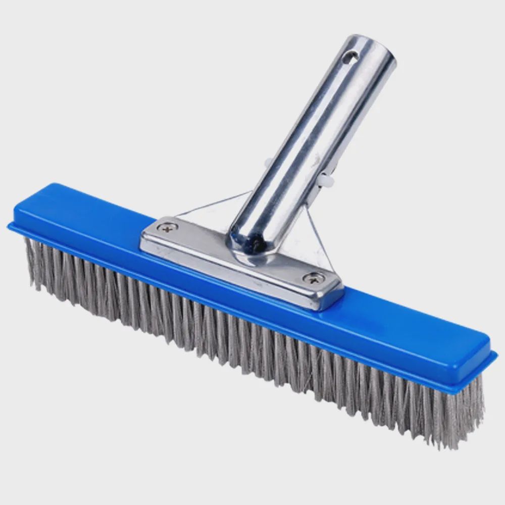 POOLINE BRUSH - 10" - STAINLESS STEEL BRISTLES - ALUMINUM BACK
