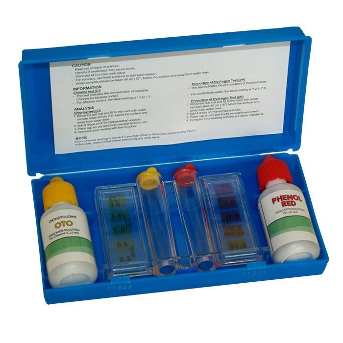POOLINE TEST KIT - 2 WAY - CHLORINE, pH