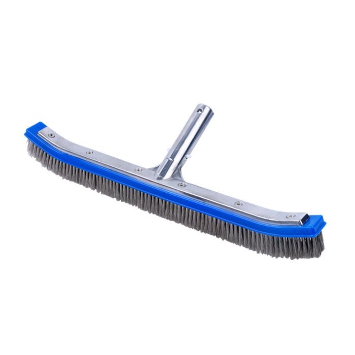 POOLINE BRUSH - 18" - STAINLESS STEEL BRISTLES - ALUMINUM BACK