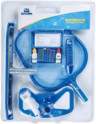 POOLINE MAINTENANCE KIT - ABOVE-GROUND - CONTAINS NET, BRUSH, VACUUM HEAD, TEST KIT &amp; THERMOMETER