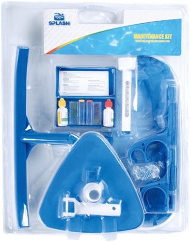 POOLINE MAINTENANCE KIT - ABOVE-GROUND - CONTAINS NET, BRUSH, VACUUM HEAD, TEST KIT, THERMOMETER &amp; HOOKS