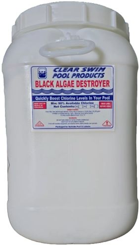 CLEAR SWIM BLACK ALGAE DEST. GRANULAR CHLORINE 90%, Size: 25KG(55lbs)