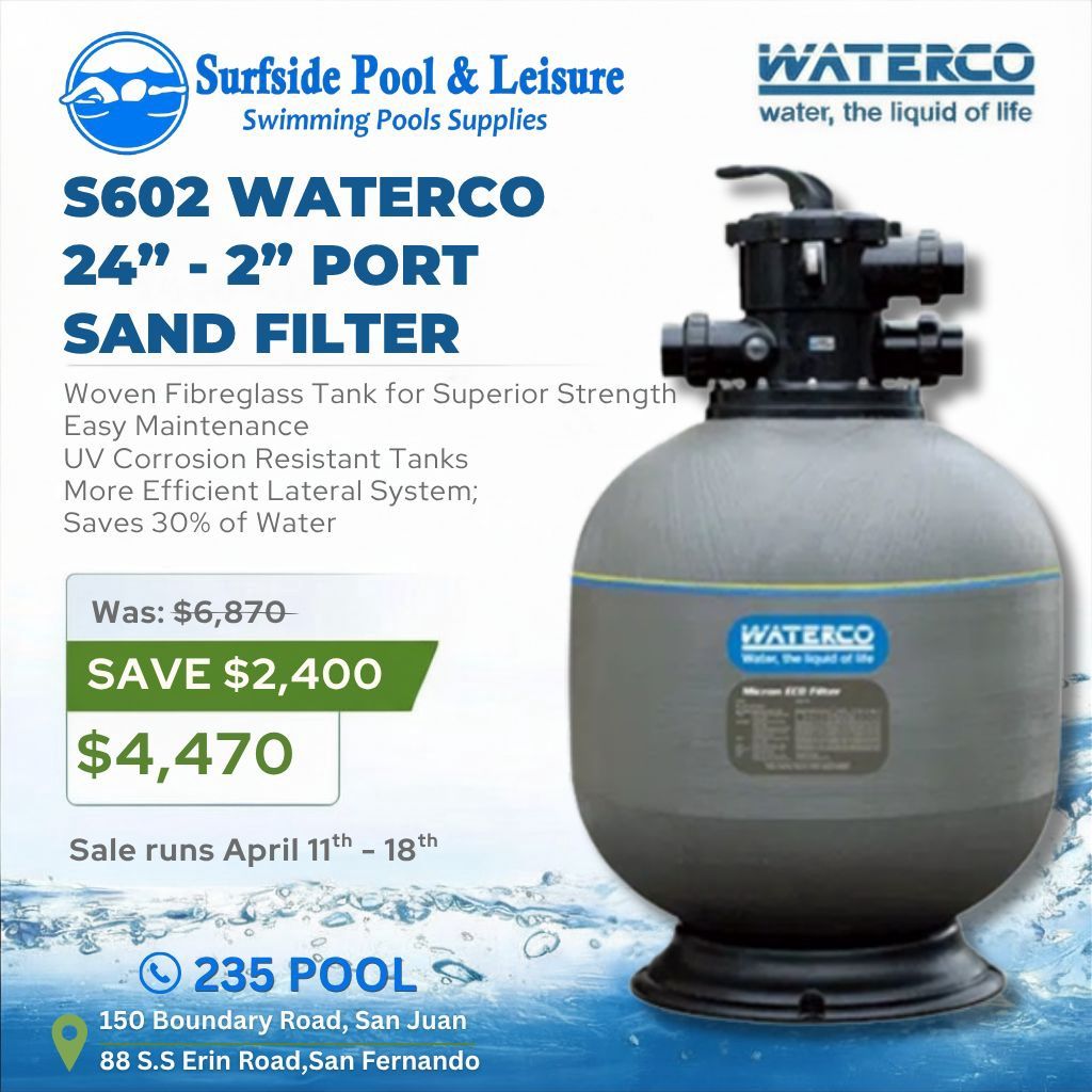 WATERCO SAND FILTER - MICRON - 24" FIBREGLASS WEAVE TANK - TOP MOUNT - 2" PORT