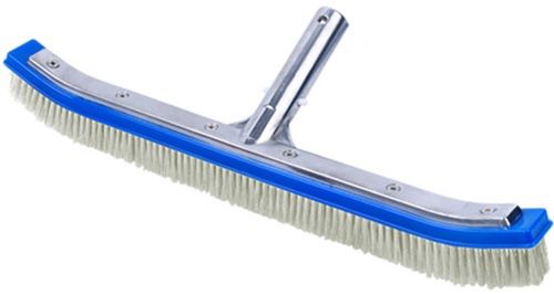 POOL AND SPA BRUSH - 18"- ALUMINUM BACK &amp; NYLON BRISTLES