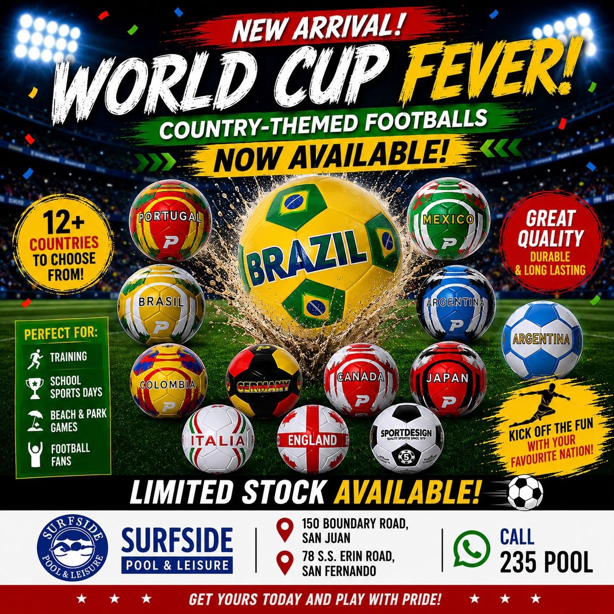 BALL - WORLD CUP SOCCER BALL - 6", TYPE: BRAZIL