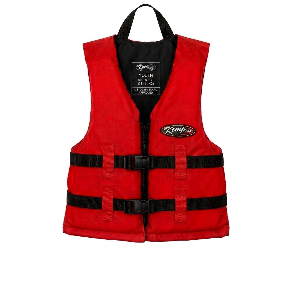 KEMP USA LIFE VEST - YOUTH - RED