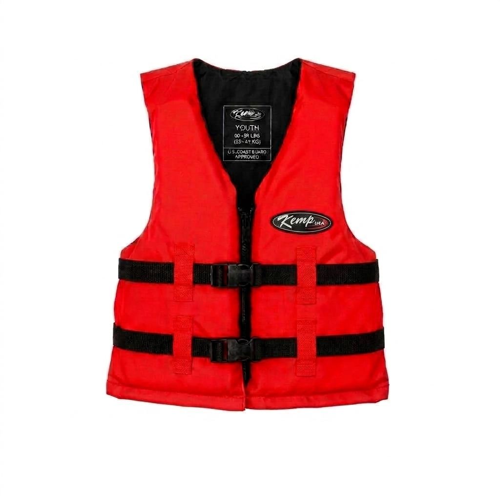 KEMP USA LIFE VEST - YOUTH - RED