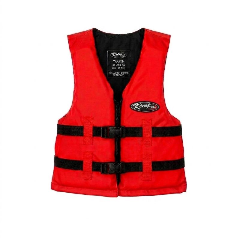 KEMP USA LIFE VEST - YOUTH - RED