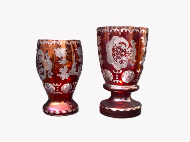 Vohenstrauss Alfred Taube Ruby Cut Crystal