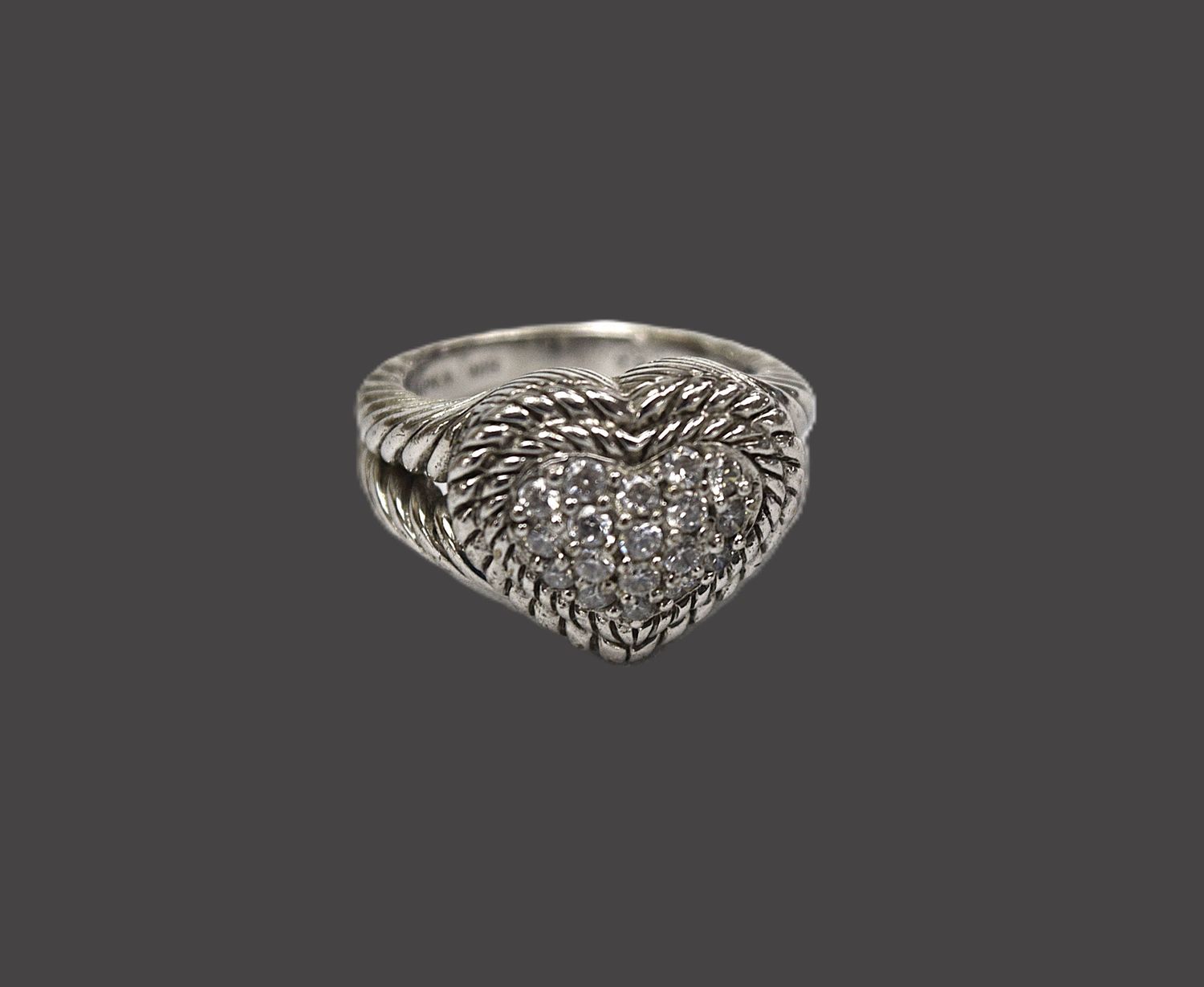 Vintage Sterling Silver (.925) Designer Signed Judith Ripka Multi Round Cubic Zirconia