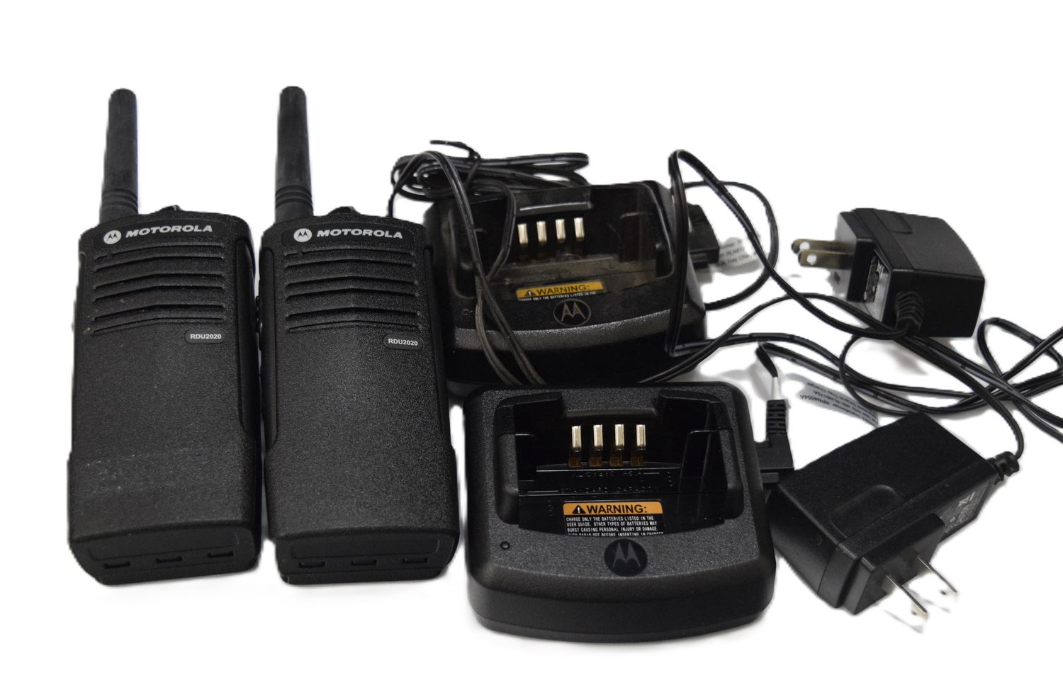 Motorola RDX 2-way Business Radios, Set of 2 Radios, Batteries, and Chargers