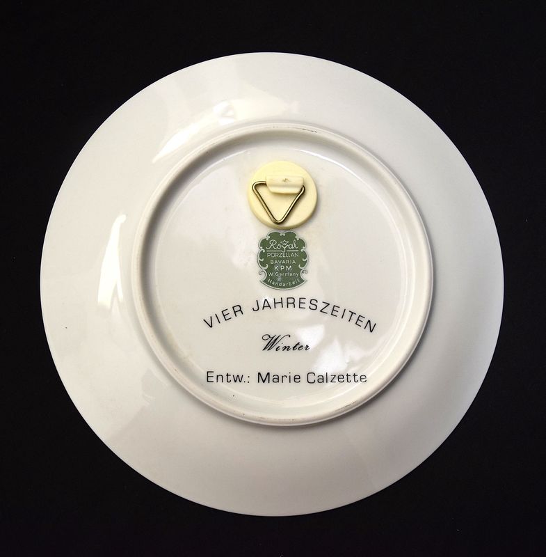 Vintage, Hand Painted Royal Porcelain, KPM Germany, Winter