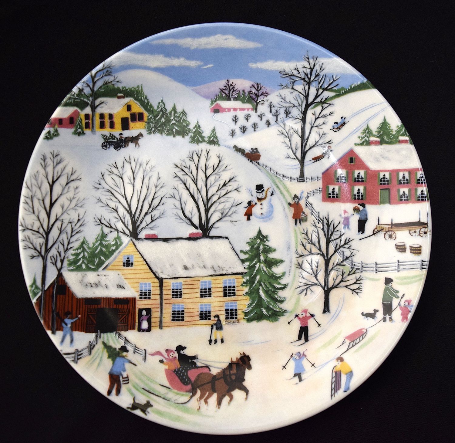 Vintage, Hand Painted Royal Porcelain, KPM Germany, Winter