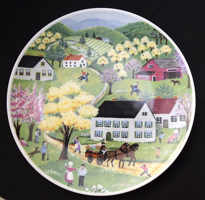 Vintage, Hand Painted Royal Porcelain, KPM Germany, Spring