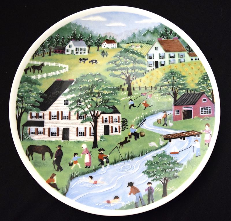 Vintage, Hand Painted Royal Porcelain, KPM Germany, Summer