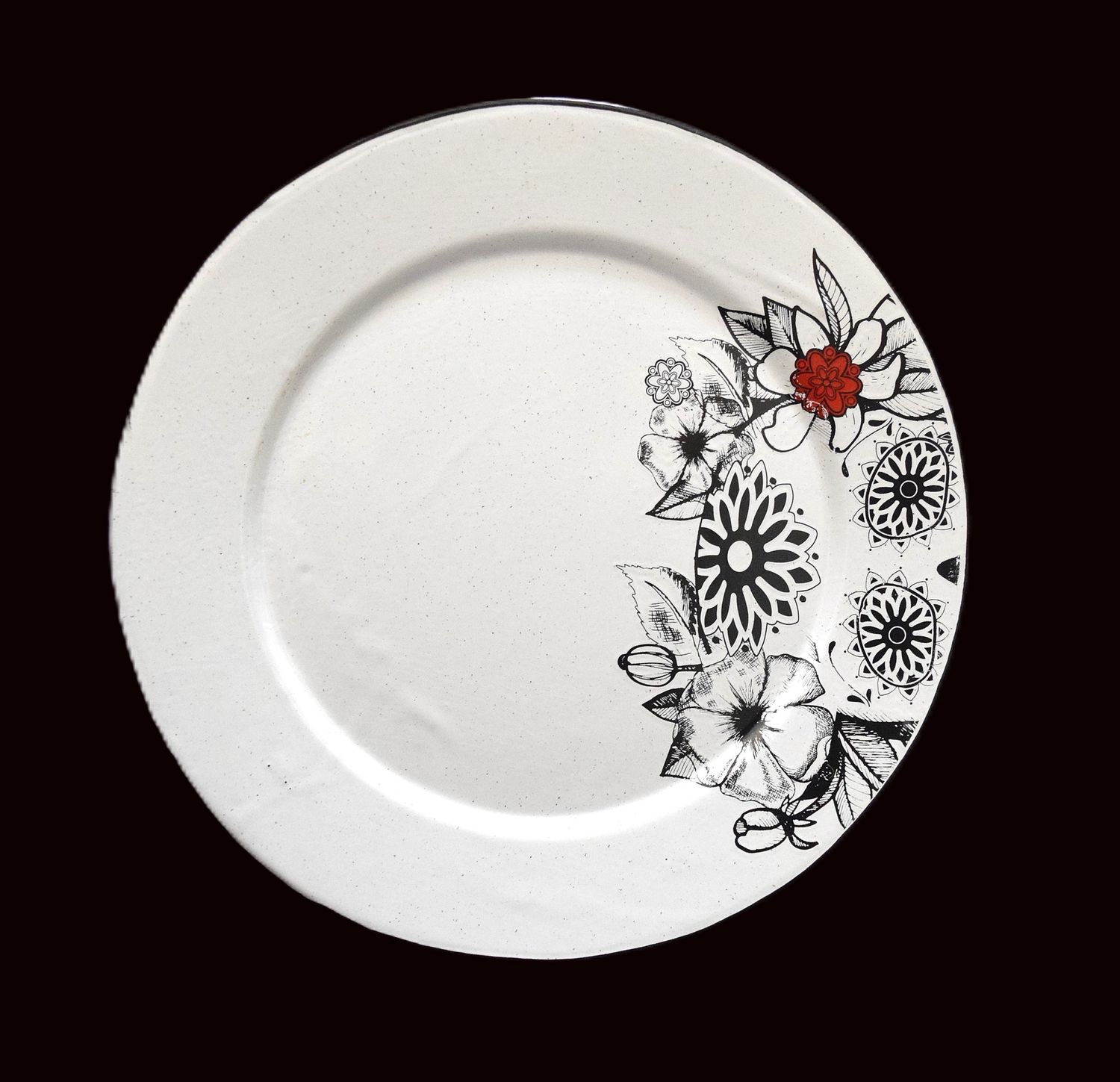 Enamel White Plate/Charger, set of 8