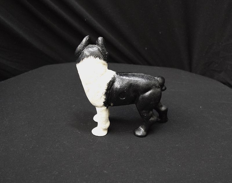 Vintage, Cast Iron, Painted, Boston Terrier