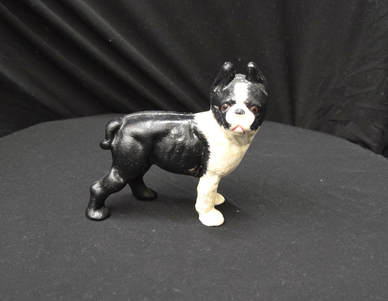 Vintage, Cast Iron, Painted, Boston Terrier