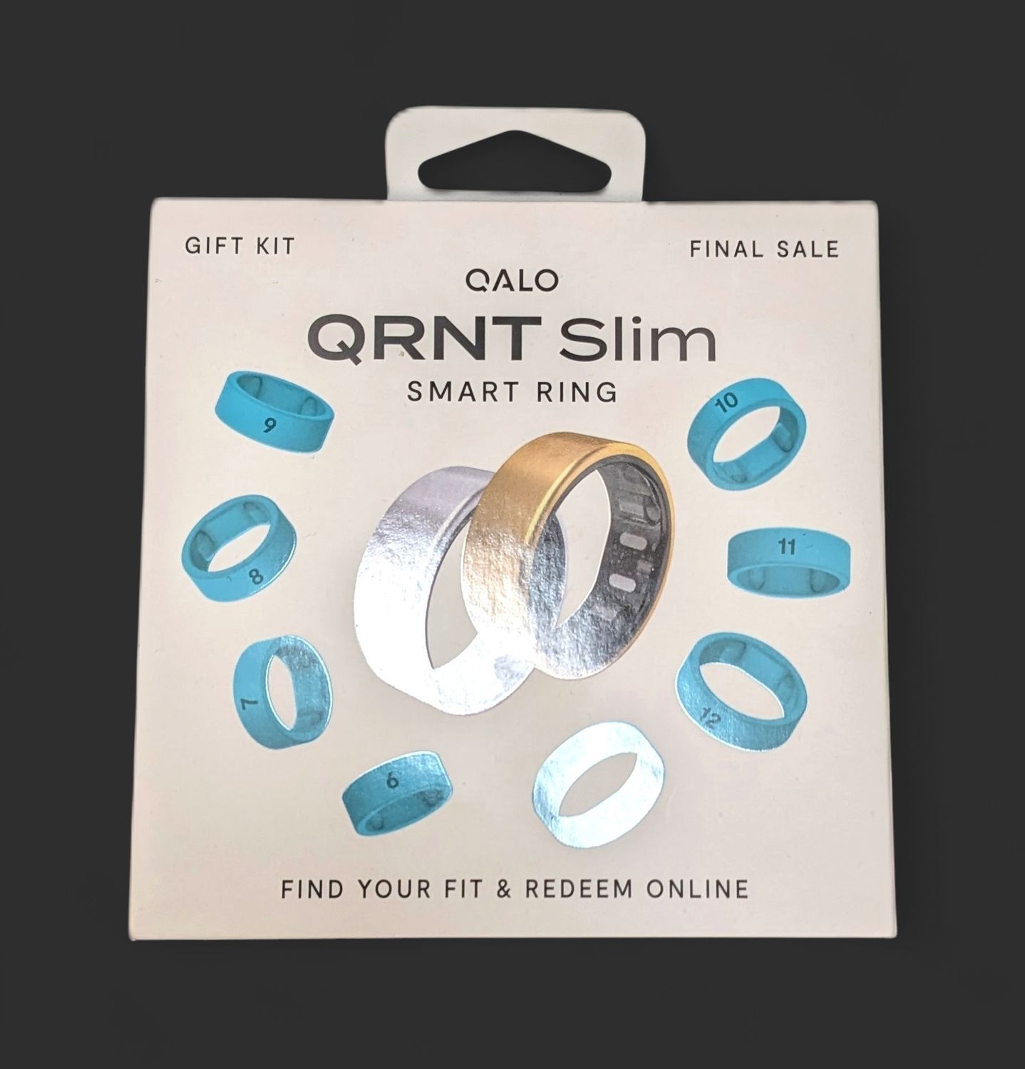 QALO QRNT Slim Smart Ring/Fitness Tracker Gift Kit